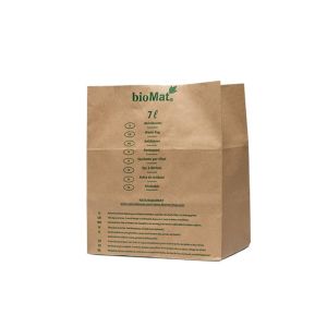 7 Liter Bio-Mülltüte mit doppelt verklebtem Boden aus Kraftpapier